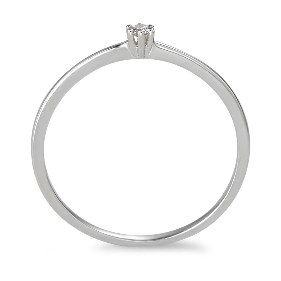 Solitaire ring 750/18K hvidguld Diamant 0.03 ct, w-si