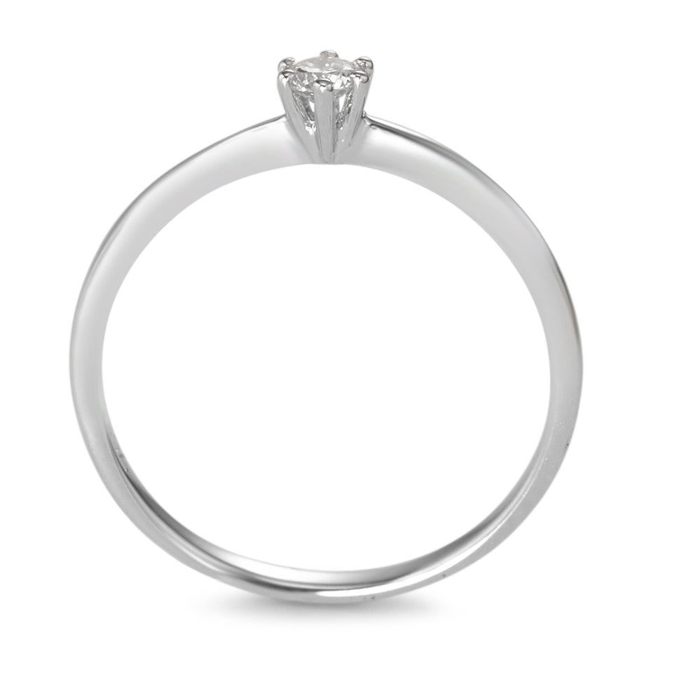 Solitaire ring 750/18K hvidguld Diamant 0.10 ct, w-si