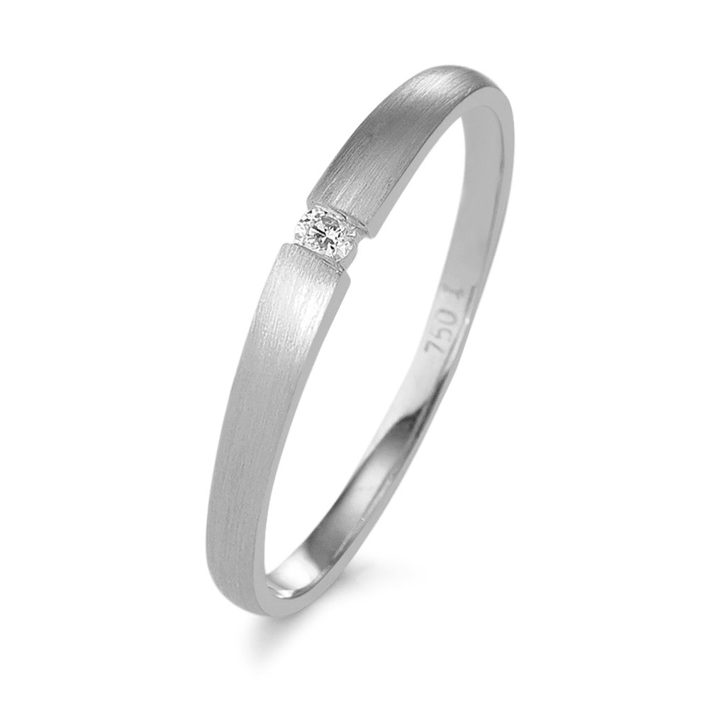 Solitaire ring 750/18K hvidguld Diamant 0.03 ct, w-si