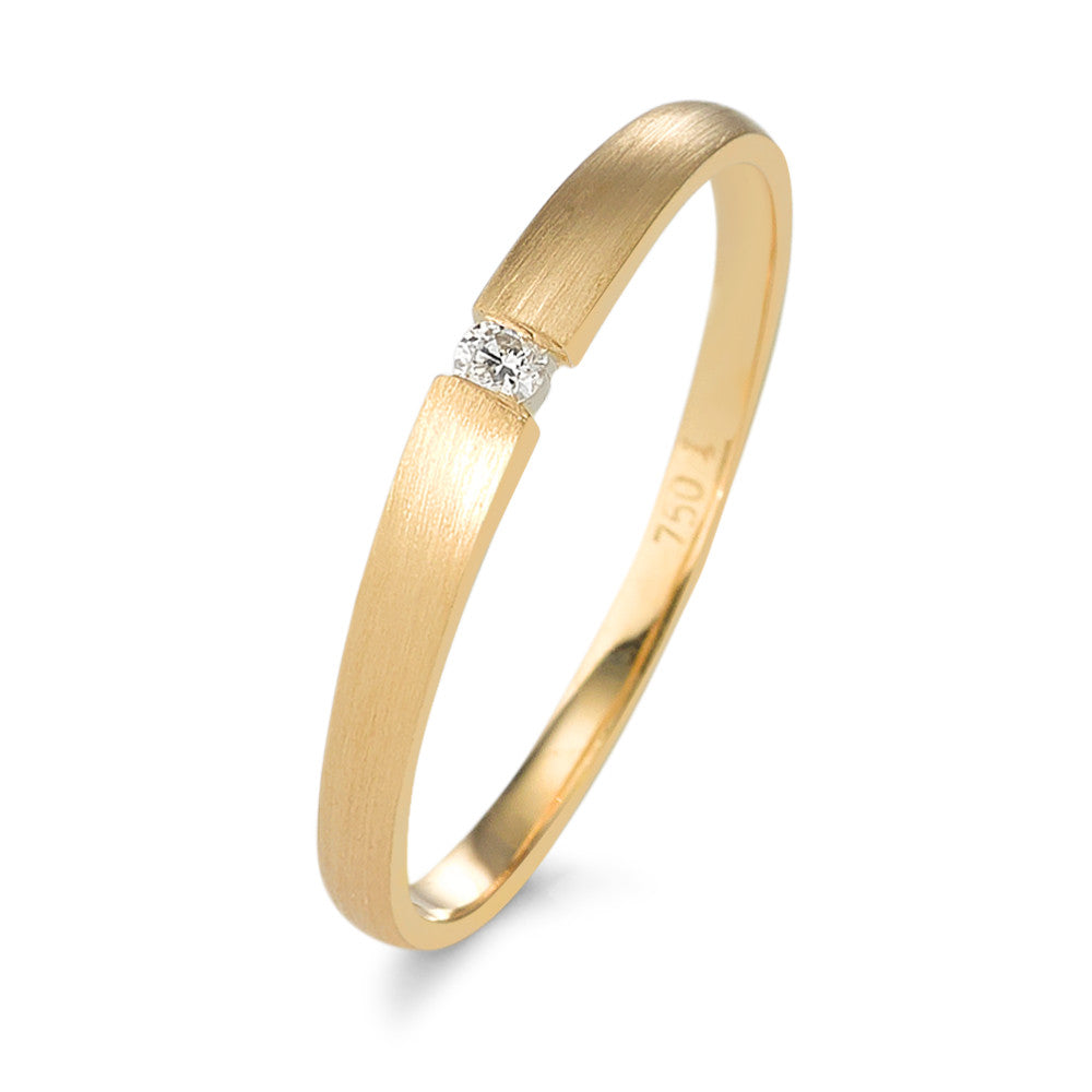 Solitaire ring 750/18K guld Diamant 0.03 ct, w-si