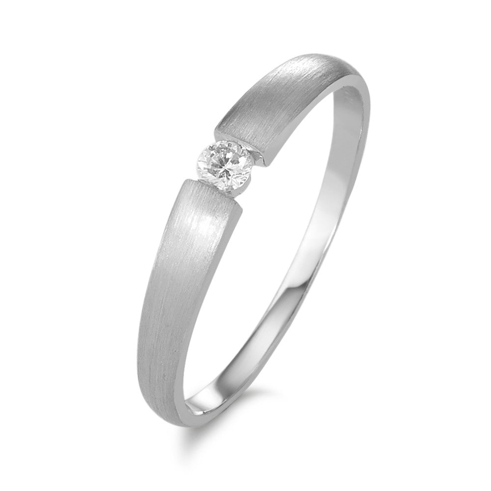 Solitaire ring 750/18K hvidguld Diamant 0.06 ct, w-si