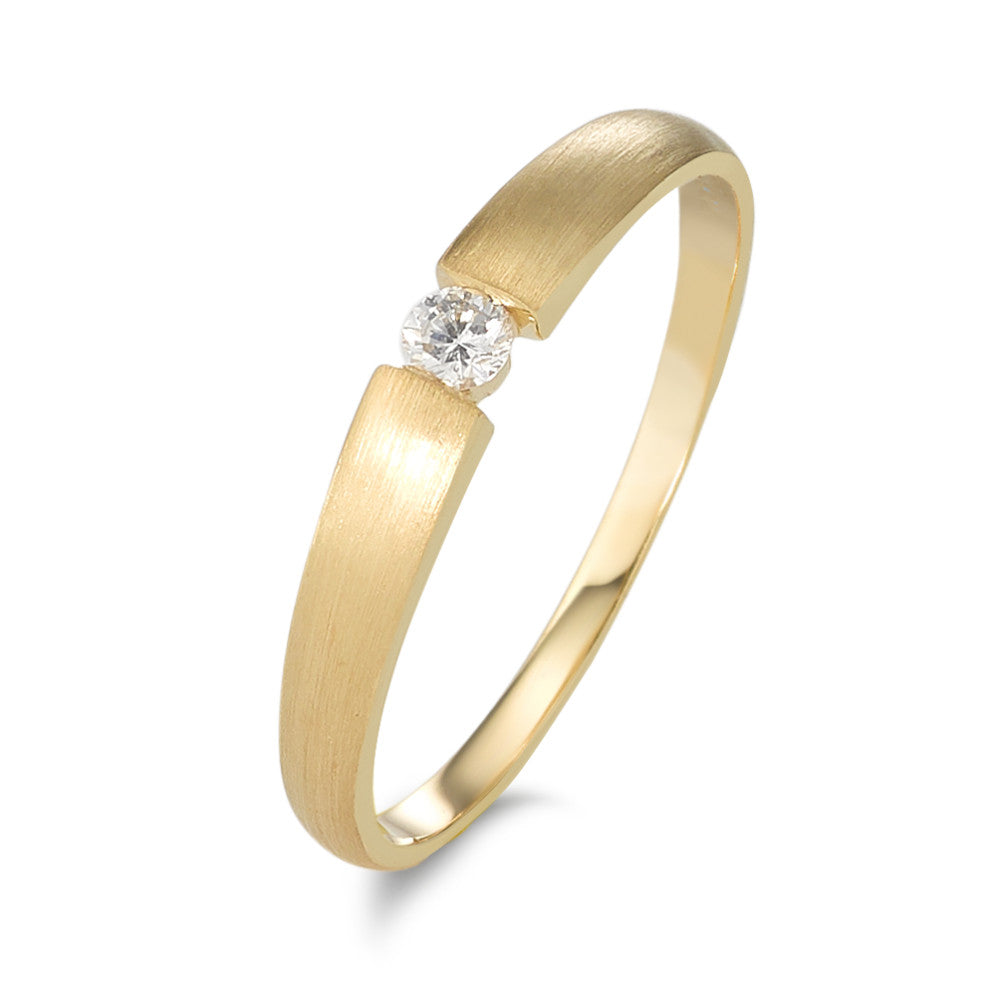 Solitaire ring 750/18K guld Diamant 0.06 ct, w-si