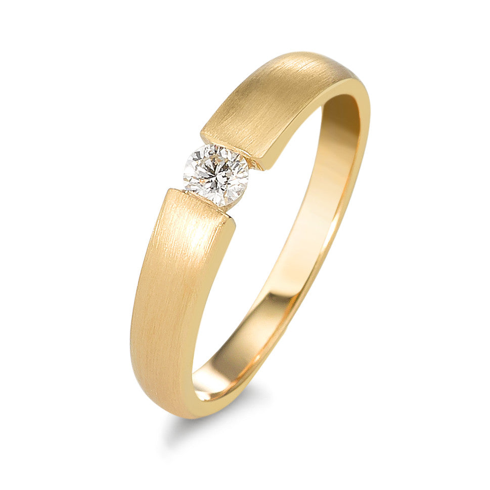 Solitaire ring 750/18K guld Diamant 0.10 ct, w-si