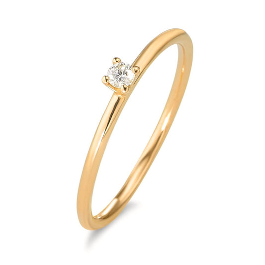 Solitaire ring 750/18K guld Diamant 0.05 ct, w-si