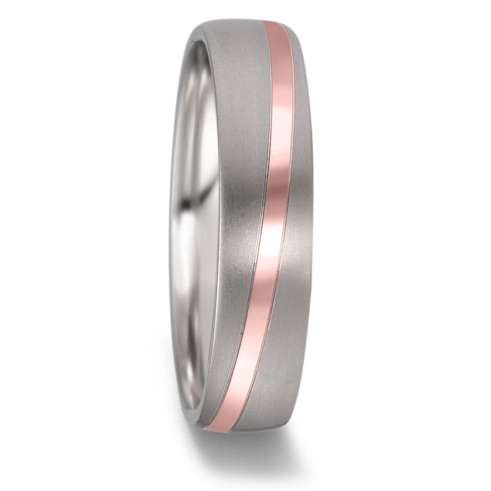 Partnerringe Titanium, 585/14 K rødguld