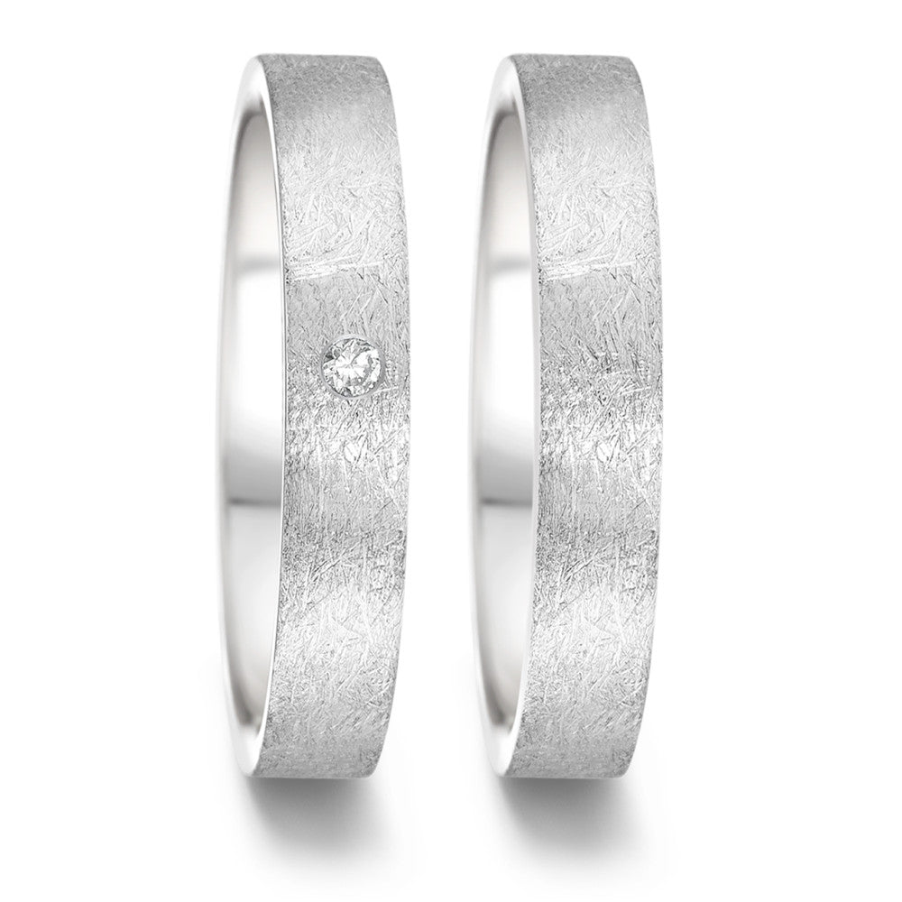 Partnerringe Rustfrit stål Diamant 0.02 ct, tw-si