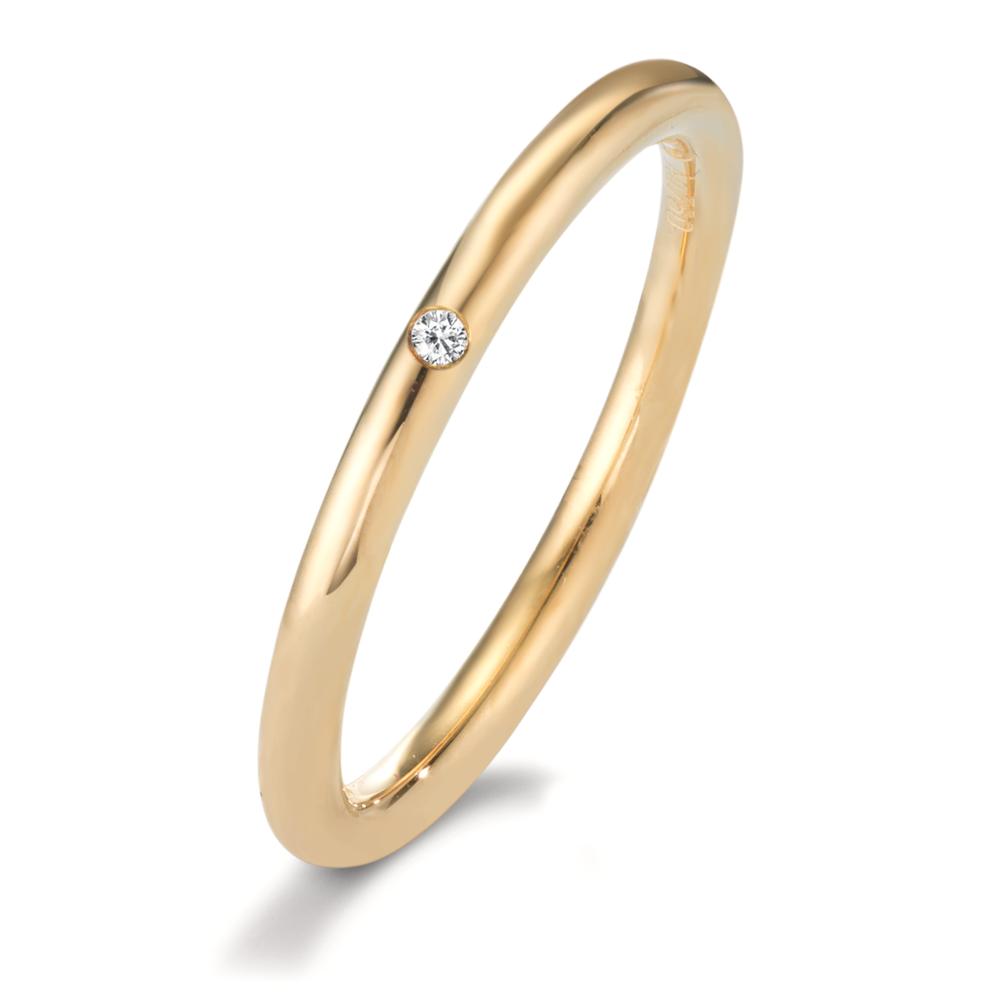 Indsæt ring 750/18K guld Diamant 0.01 ct, w-si