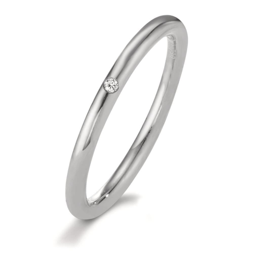 Indsæt ring 750/18K hvidguld Diamant 0.01 ct, w-si