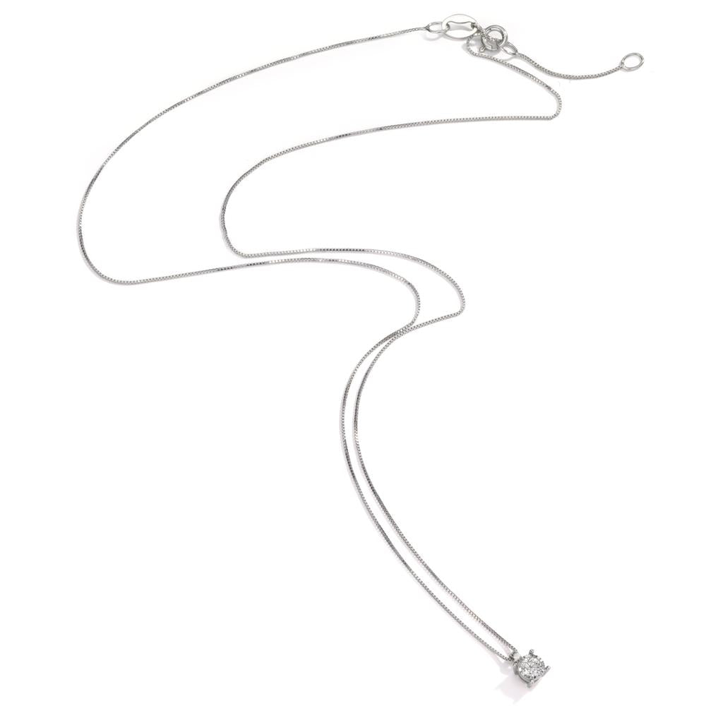 Collier 750/18K hvidguld Diamant 0.10 ct, w-pi2 42 cm