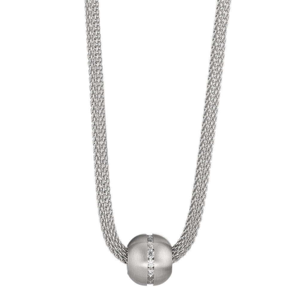 Collier Rustfrit stål Zirconia 42-48 cm