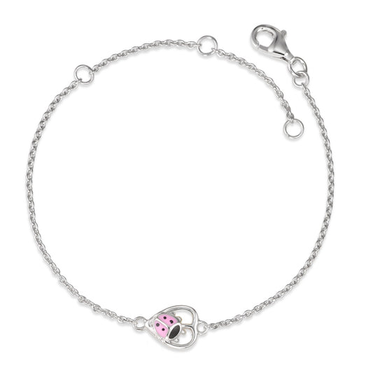 Armbånd Sølv rhodineret Mariehøne 14-18 cm