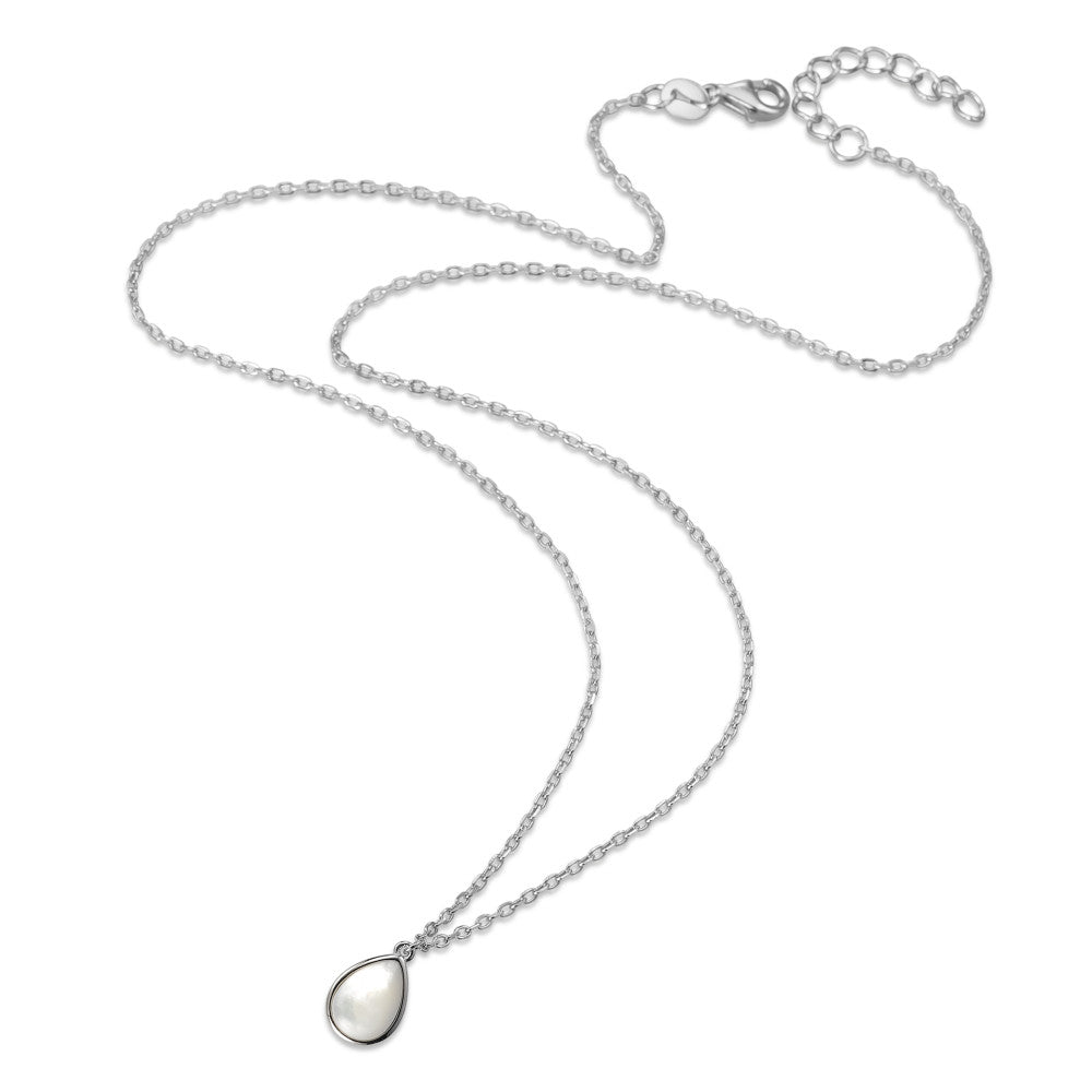 Collier Sølv rhodineret Perlemor 42-45 cm