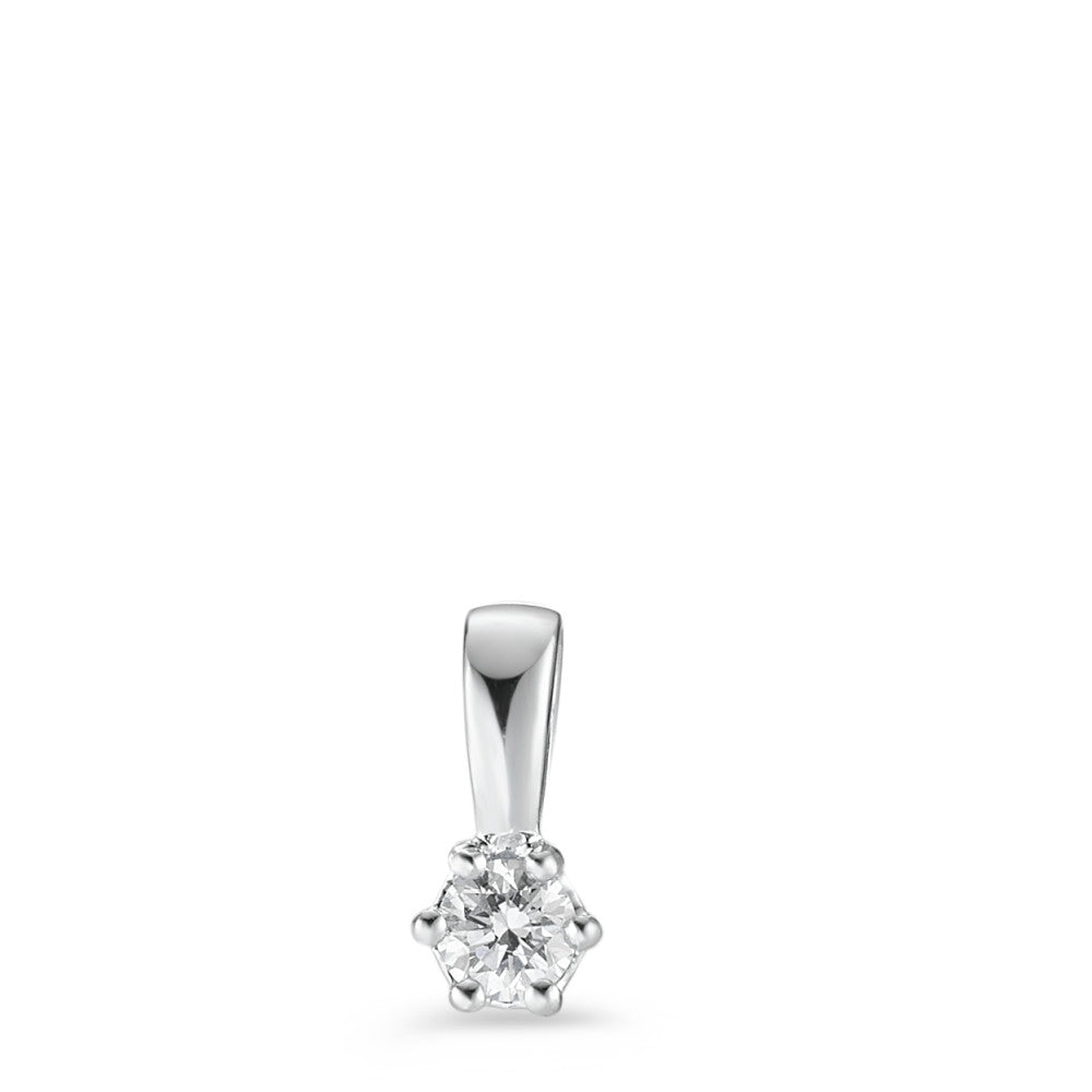 Vedhæng 750/18K hvidguld Diamant hvid , 0.10 ct, [Brillant], w-si Ø4 mm