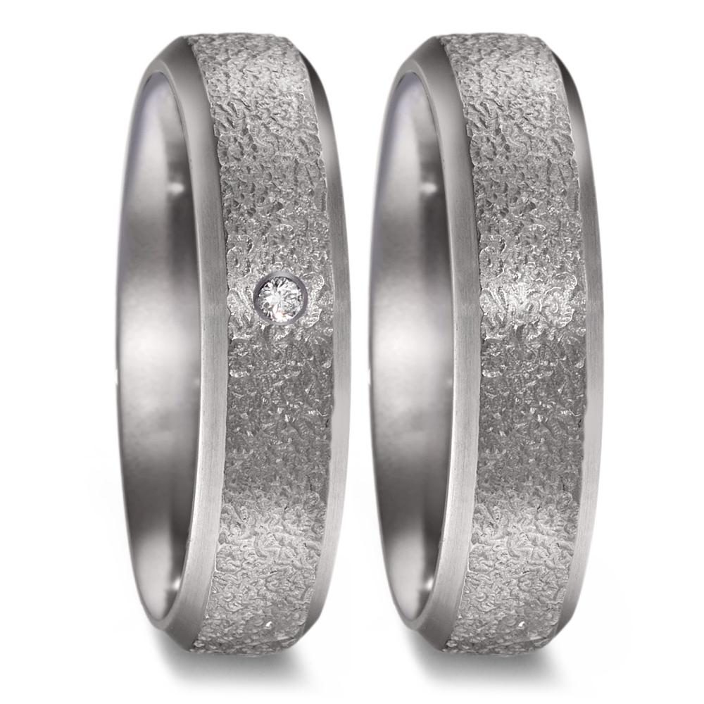 Partnerringe 999 tantal Diamant 0.02 ct, w-si