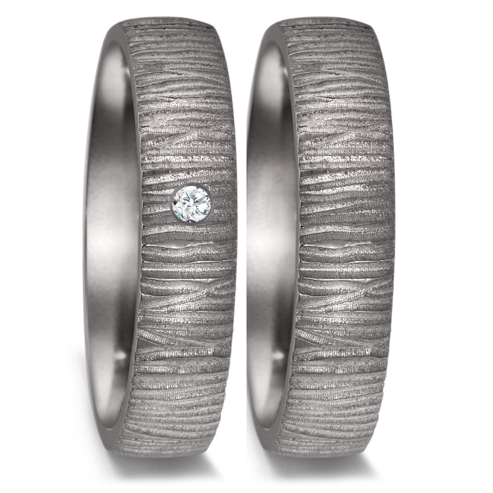 Partnerringe 999 tantal Diamant 0.03 ct, w-si