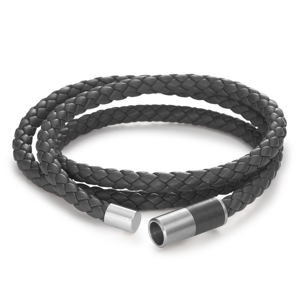 Armbånd Læder, Titanium, Kulstof 21 cm Ø6 mm