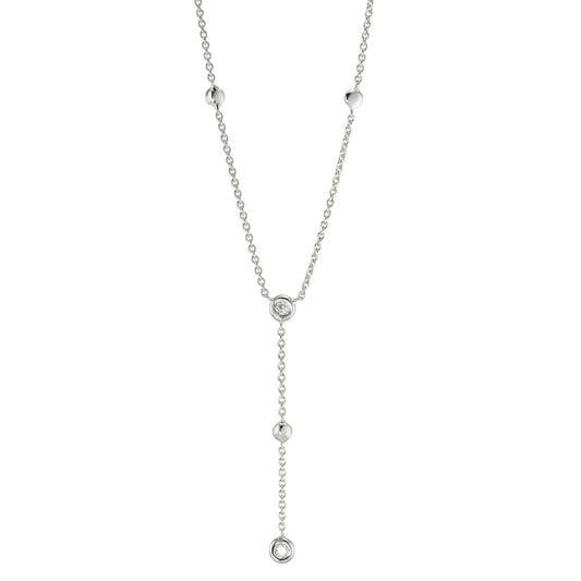 Collier 750/18K hvidguld Diamant 0.06 ct, 2 Sten , w-si 42 cm