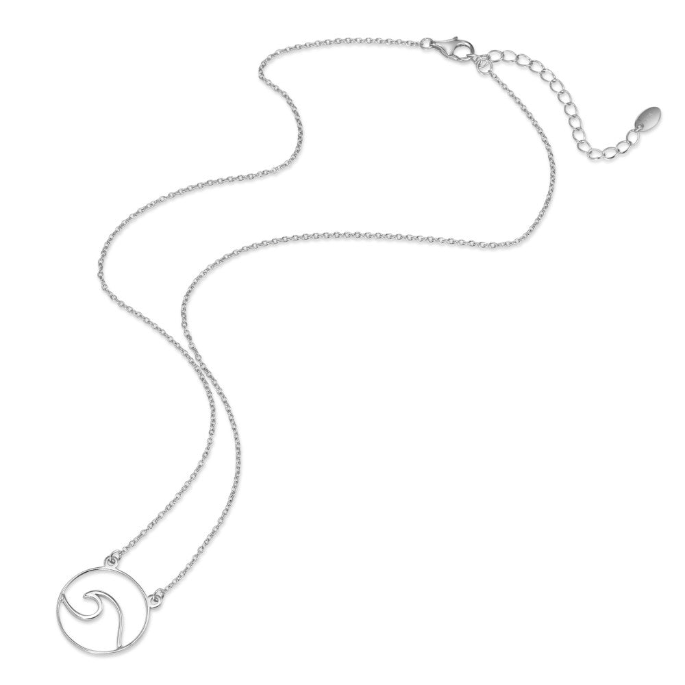 Collier Sølv rhodineret Bølge 40-45 cm Ø18 mm