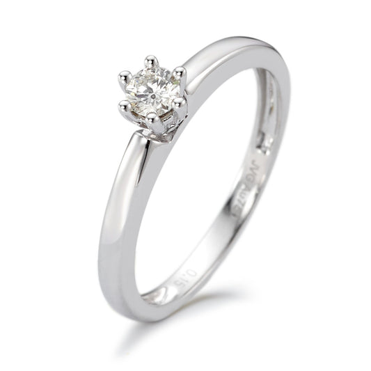 Solitaire ring 750/18K hvidguld Diamant 0.15 ct, w-si