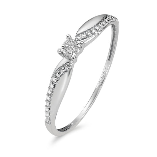 Solitaire ring 750/18K hvidguld Diamant 0.02 ct, w-si