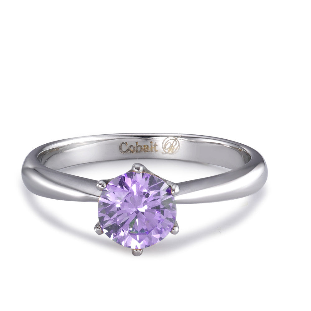 Solitaire ring Kobolt Zirconia violet