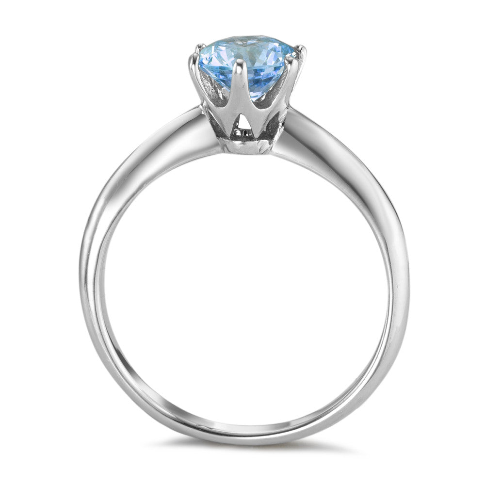 Solitaire ring Kobolt Zirconia aqua