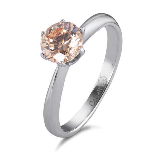 Solitaire ring Kobolt Zirconia champagne