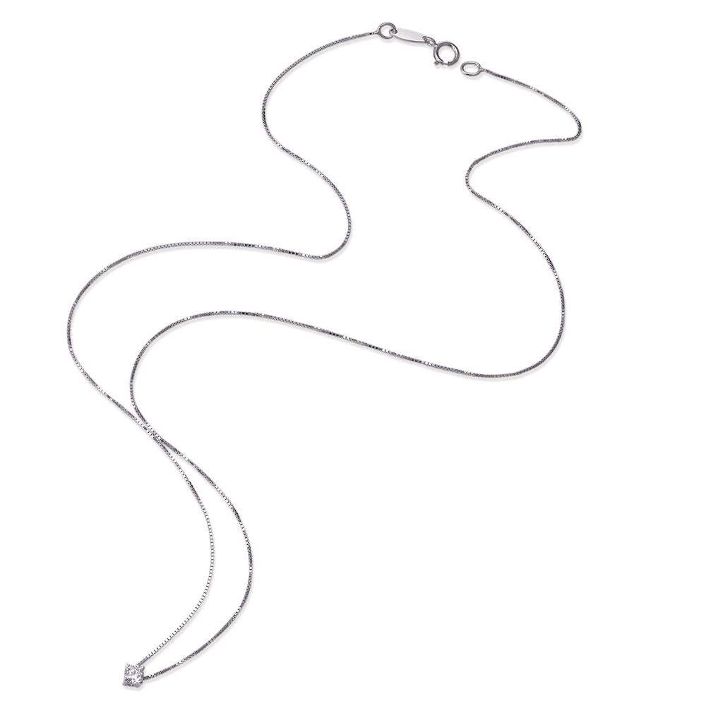 Collier 750/18K hvidguld Zirconia 42 cm Ø3 mm