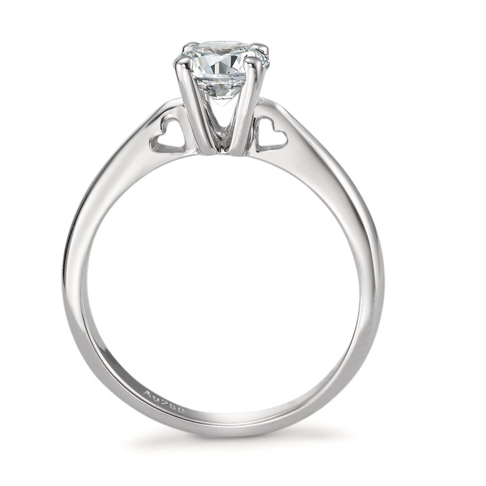 Solitaire ring 750/18K hvidguld Zirconia