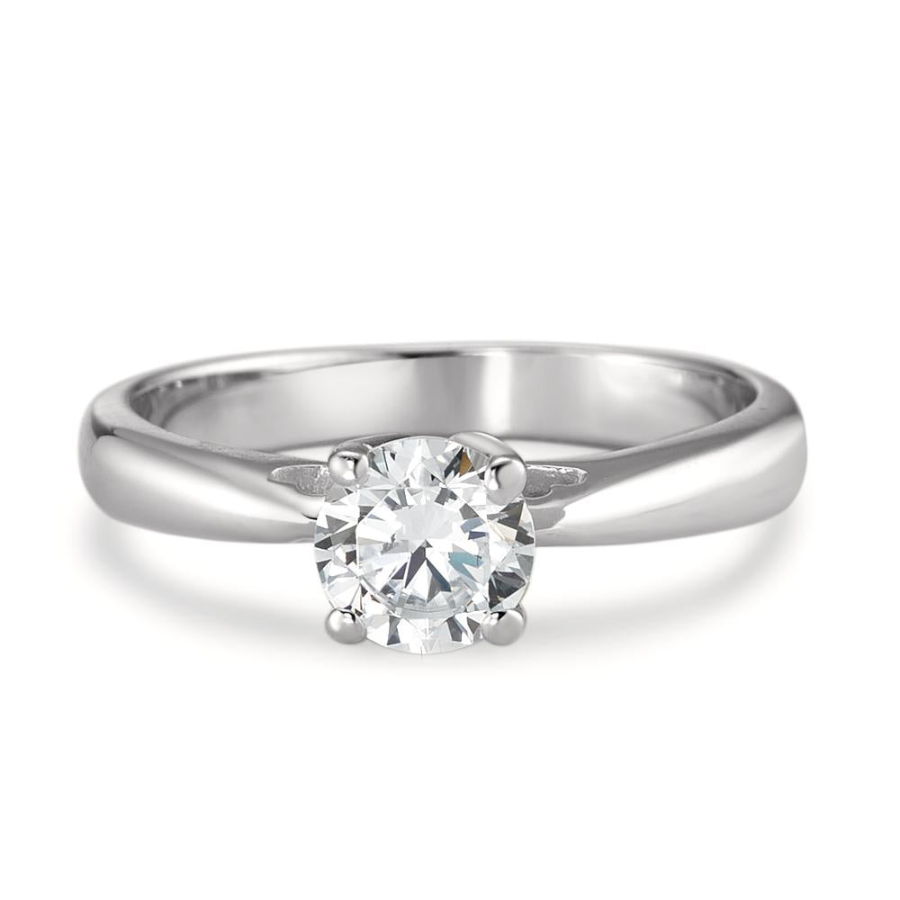 Solitaire ring 750/18K hvidguld Zirconia