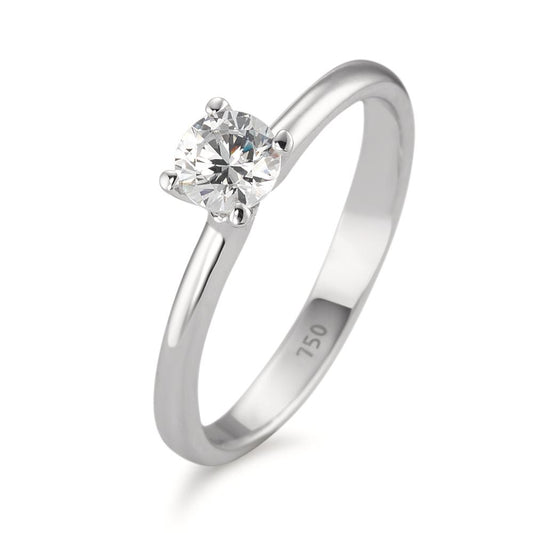 Solitaire ring 750/18K hvidguld Zirconia