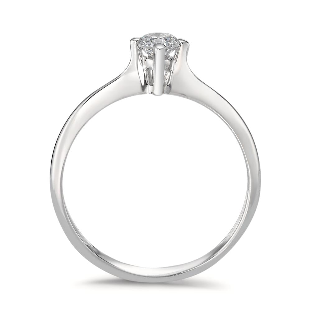 Solitaire ring 750/18K hvidguld Zirconia