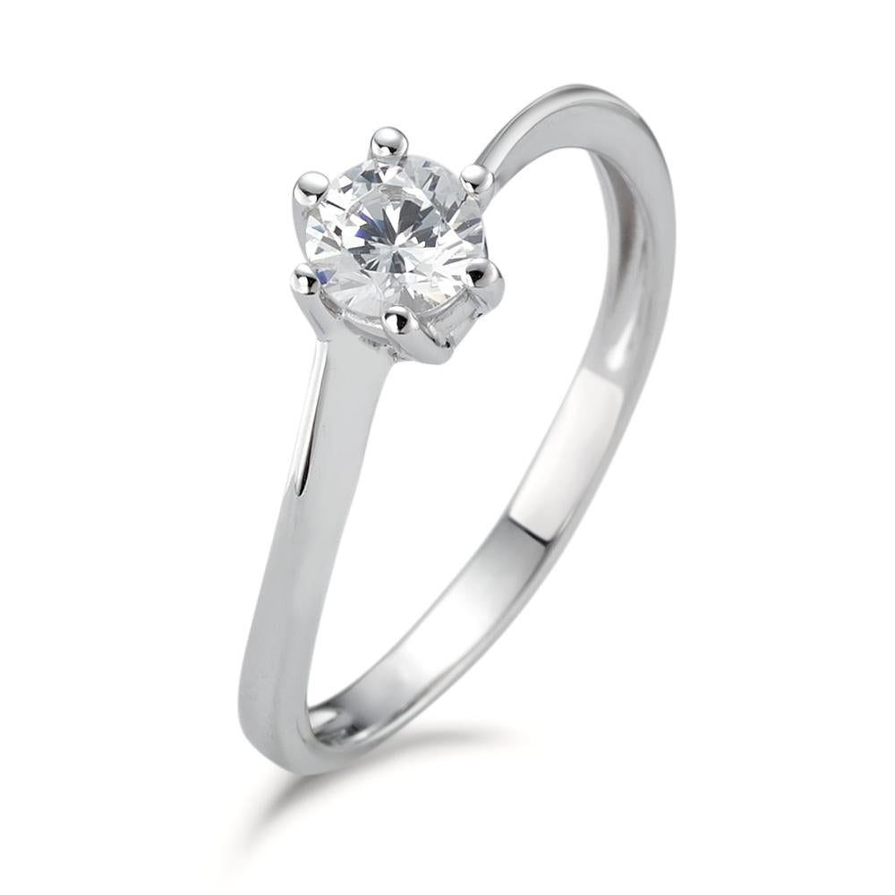 Solitaire ring 750/18K hvidguld Zirconia