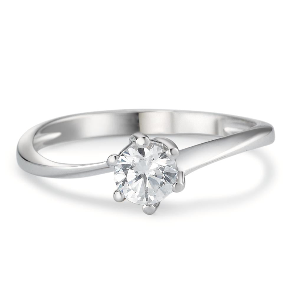 Solitaire ring 750/18K hvidguld Zirconia