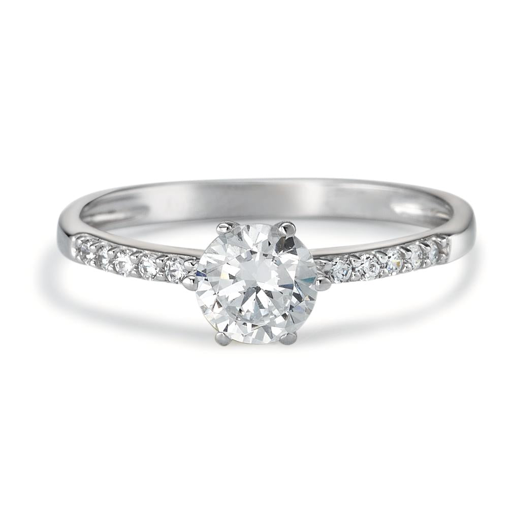 Solitaire ring 750/18K hvidguld Zirconia