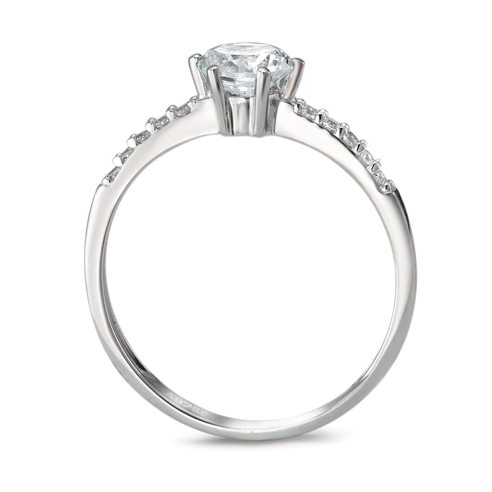 Solitaire ring 750/18K hvidguld Zirconia