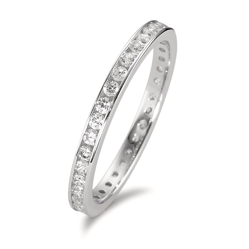 Memory ring 750/18K hvidguld Zirconia