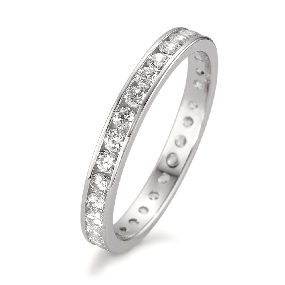 Memory ring 750/18K hvidguld Zirconia