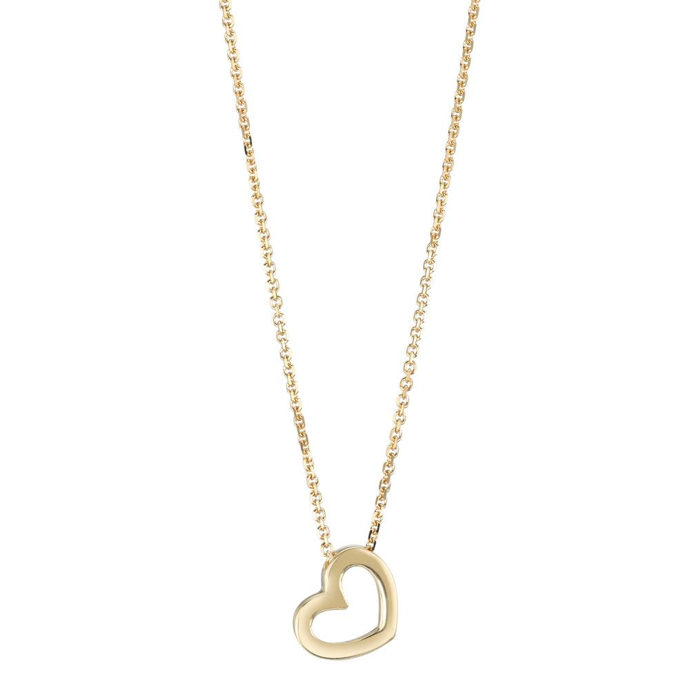 Collier 750/18K guld Hjerte 42 cm