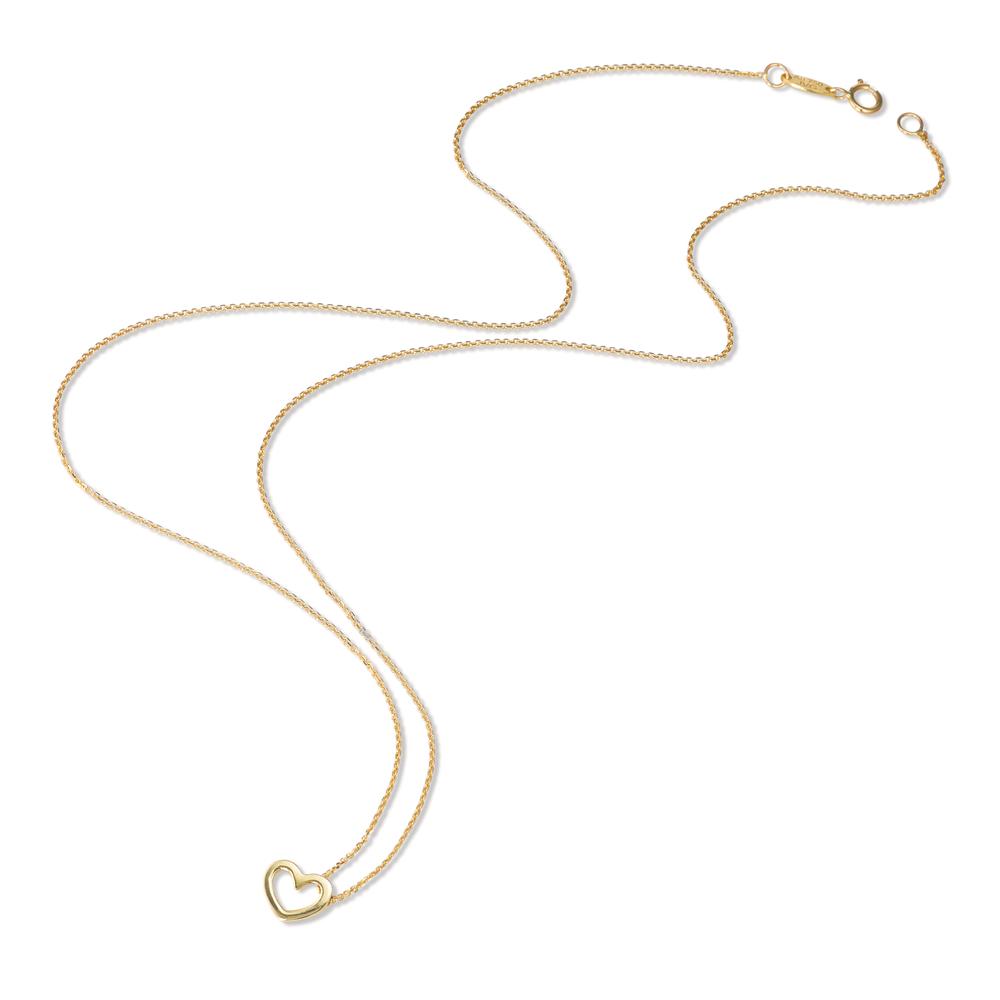 Collier 750/18K guld Hjerte 42 cm