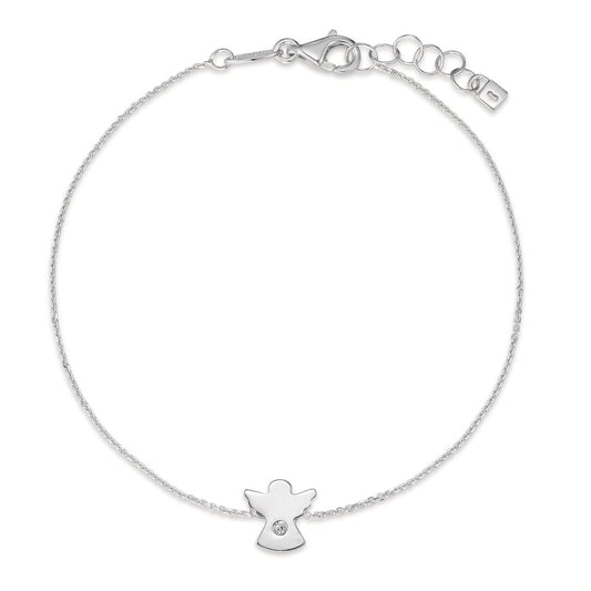 Armbånd 750/18K hvidguld Zirconia Engel 17-18.5 cm