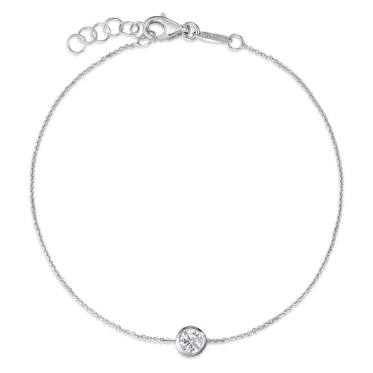 Armbånd 750/18K hvidguld Zirconia 16.5-18 cm