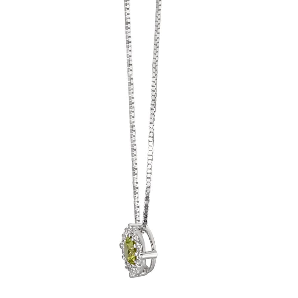 Collier 375/9K hvidguld Peridot 42 cm