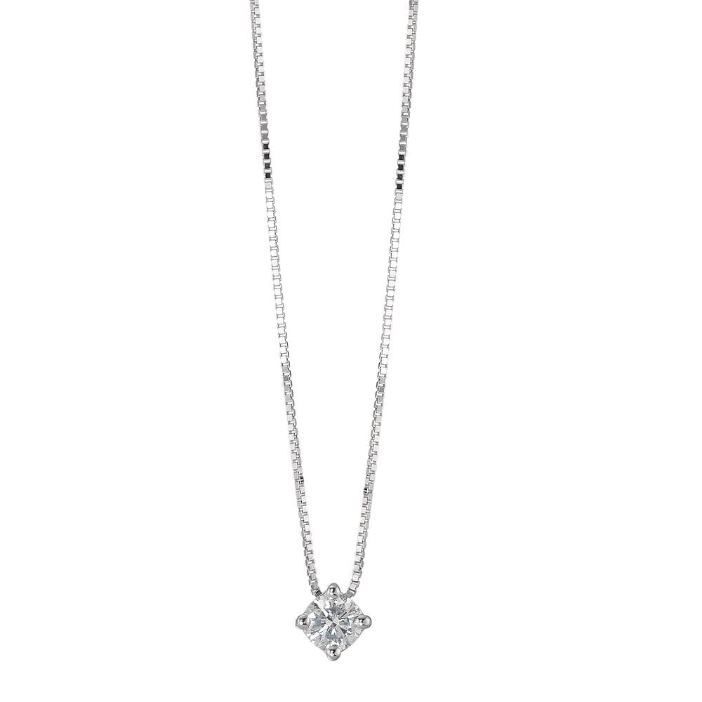 Collier 750/18K hvidguld Diamant 0.15 ct, w-si 42 cm Ø3.5 mm