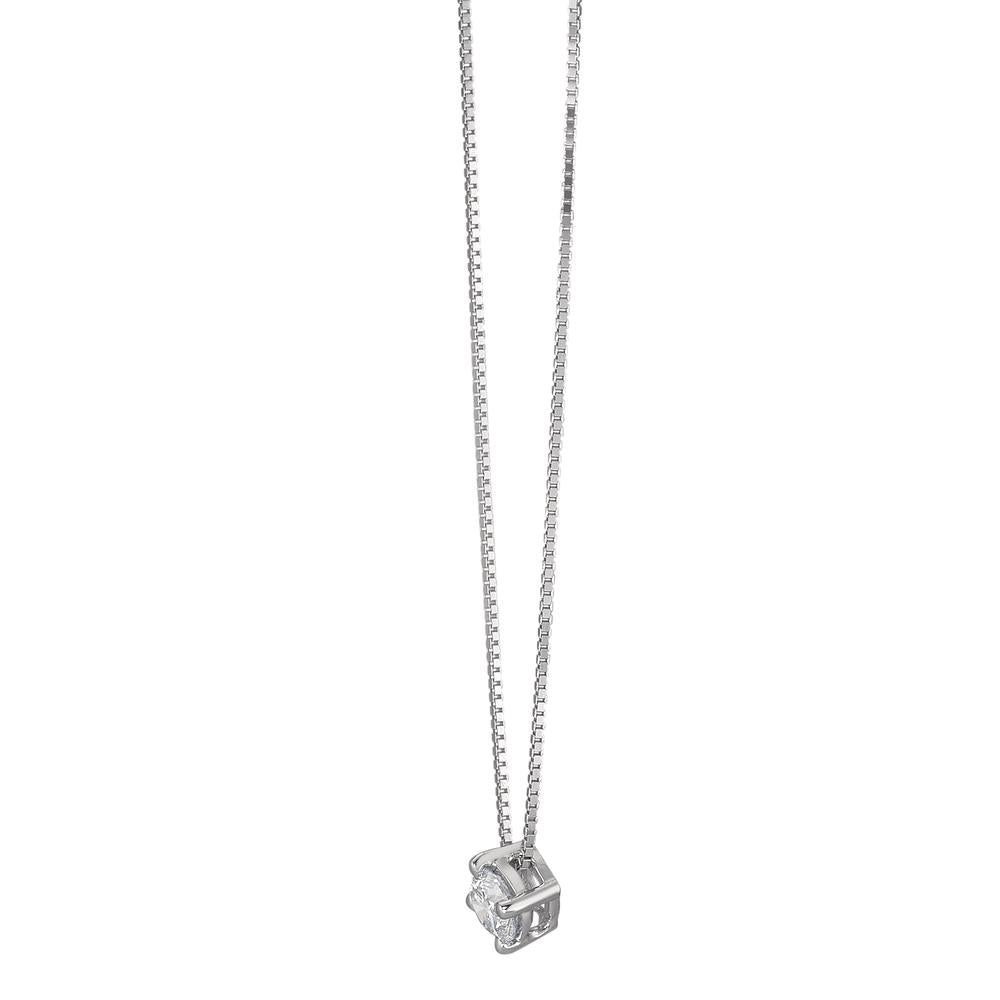 Collier 750/18K hvidguld Diamant 0.15 ct, w-si 42 cm Ø3.5 mm