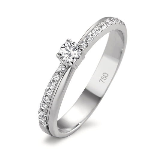 Ringe 750/18K hvidguld Diamant 0.09 ct, 19 Sten , w-si