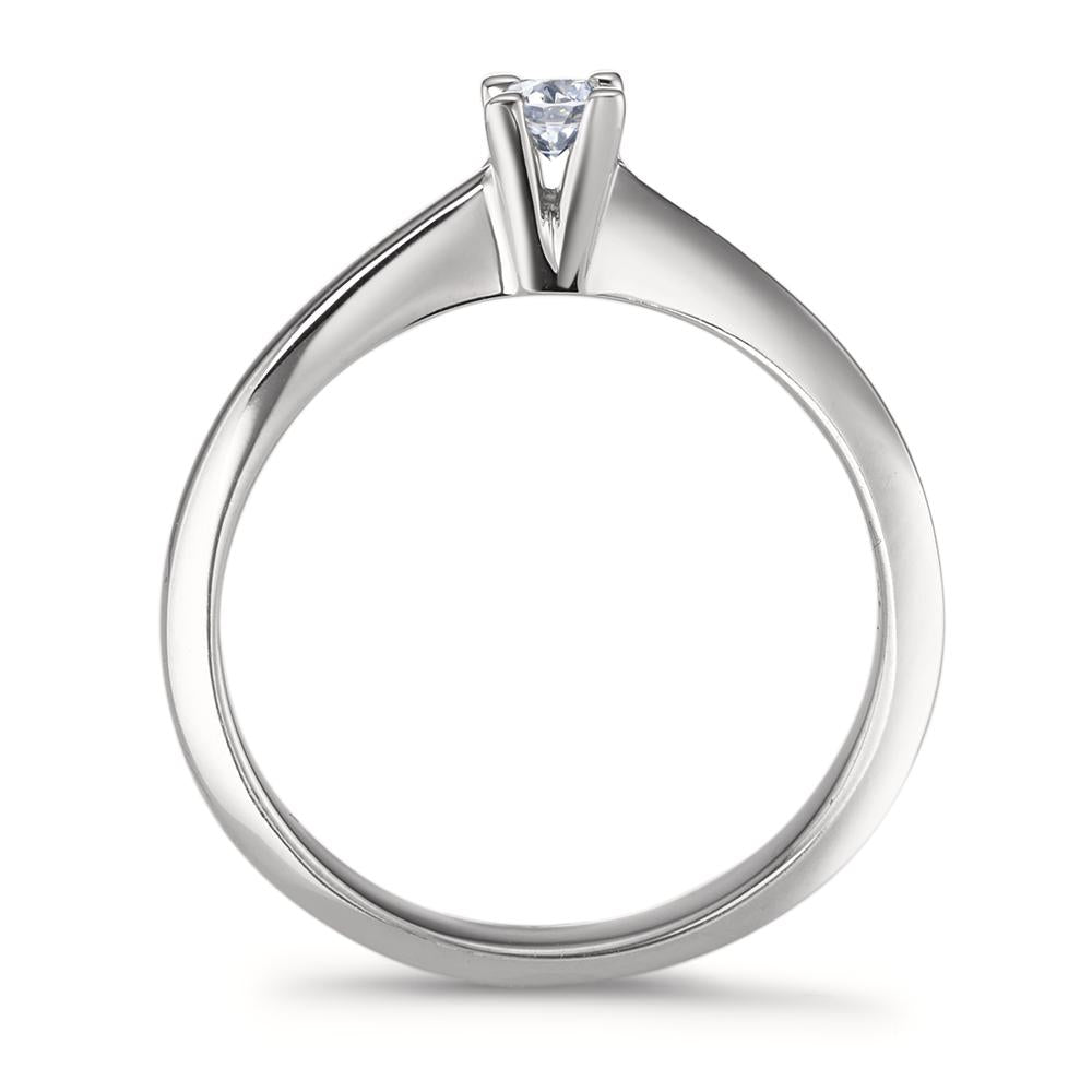 Solitaire ring 750/18K hvidguld Diamant 0.10 ct, w-si