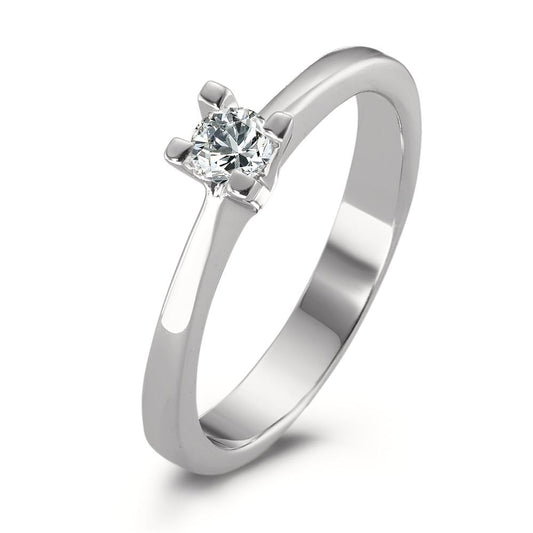 Solitaire ring 750/18K hvidguld Diamant 0.15 ct, w-si