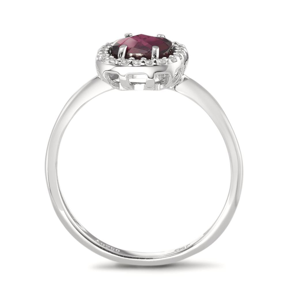 Fingerring 750/18K hvidguld Rhodolit