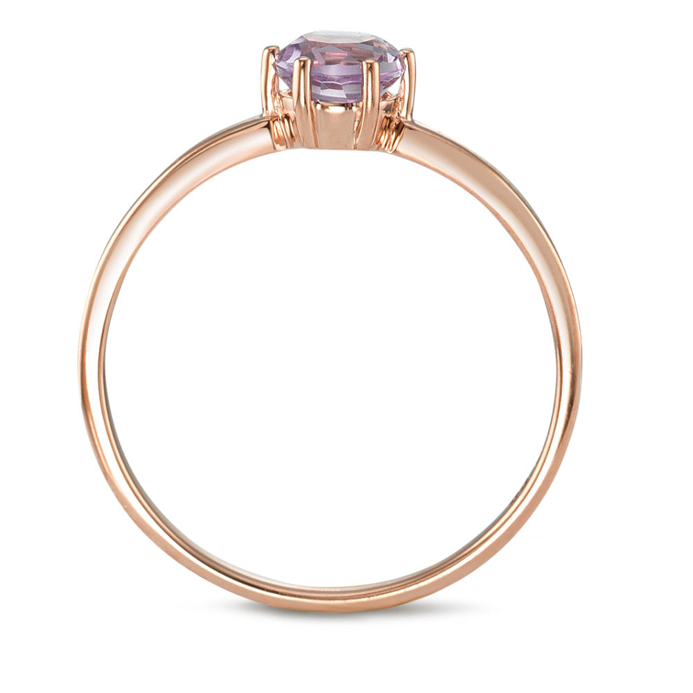 Fingerring 750/18K rødguld Ametyst violet